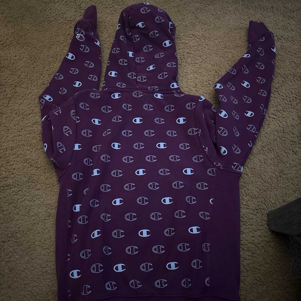 Champion Maroon Hoodie with Logo Accents